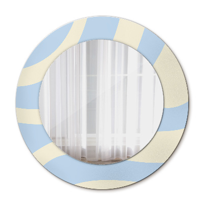 Round mirror printed frame Abstract shape