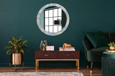 Round mirror printed frame Abstract shape