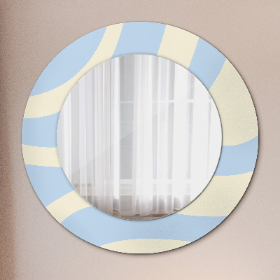 Round mirror printed frame Abstract shape