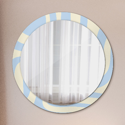 Round mirror printed frame Abstract shape