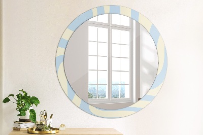 Round mirror printed frame Abstract shape