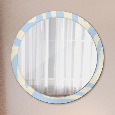 Round mirror printed frame Abstract shape