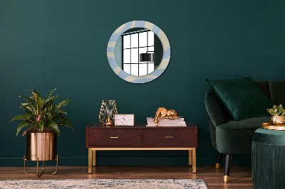 Round mirror printed frame Abstract shape