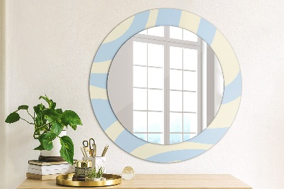 Round mirror printed frame Abstract shape