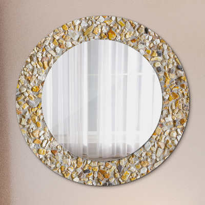 Round mirror decor Terrazzo pattern