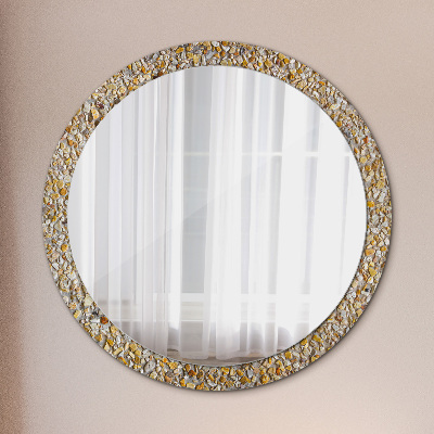 Round mirror decor Terrazzo pattern