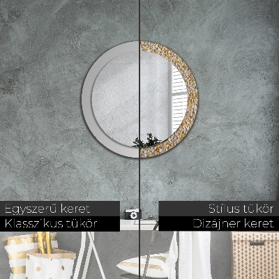 Round mirror decor Terrazzo pattern