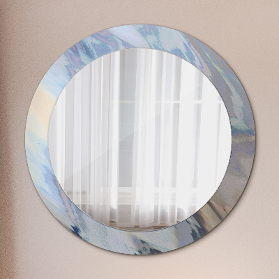 Round decorative wall mirror Holographic texture