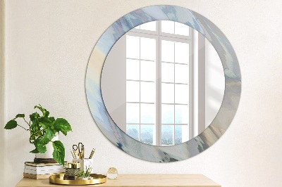 Round decorative wall mirror Holographic texture