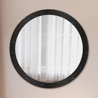 Round decorative wall mirror Futuristic abstract