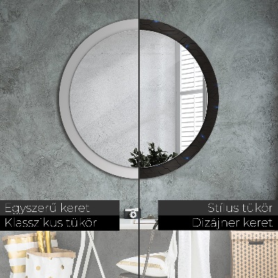 Round decorative wall mirror Futuristic abstract