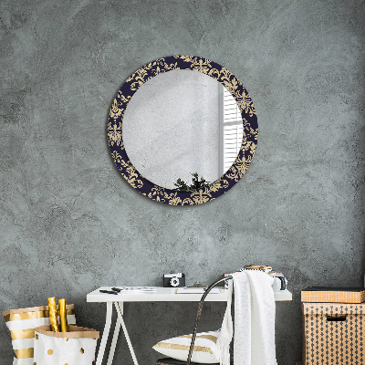 Round mirror decor Floral pattern