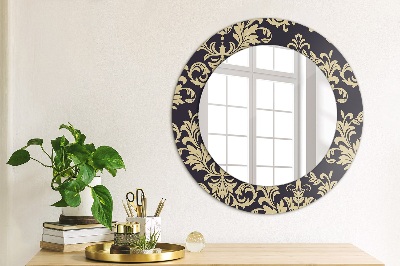 Round mirror decor Floral pattern