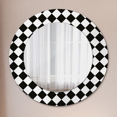 Round mirror decor Chess desk