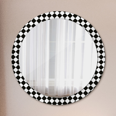 Round mirror decor Chess desk