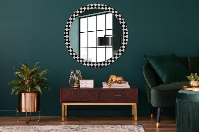 Round mirror decor Chess desk