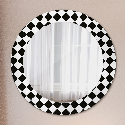 Round mirror decor Chess desk