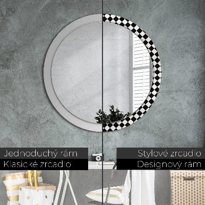 Round mirror decor Chess desk