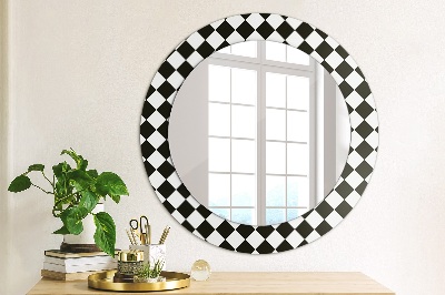 Round mirror decor Chess desk