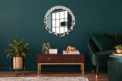 Round mirror decor Abstract geometric