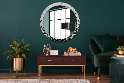 Round mirror decor Abstract geometric