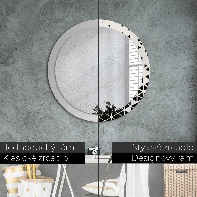 Round mirror decor Abstract geometric