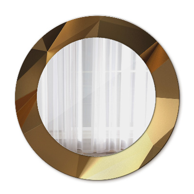 Round mirror decor Gold abstract