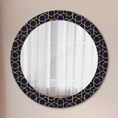 Round mirror decor Abstract geometric