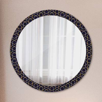 Round mirror decor Abstract geometric