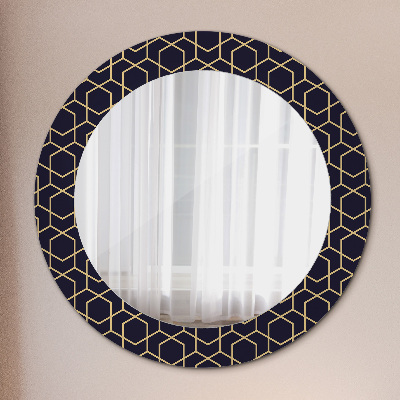 Round mirror decor Abstract geometric