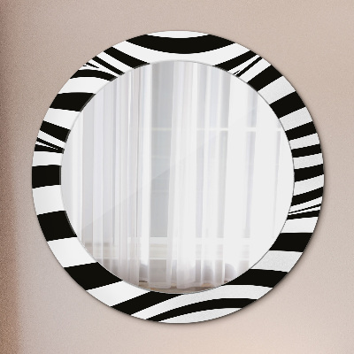 Round mirror decor Abstract wave