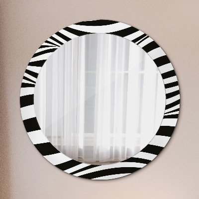 Round mirror decor Abstract wave