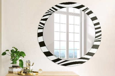 Round mirror decor Abstract wave