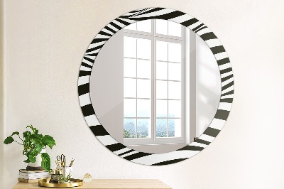 Round mirror decor Abstract wave