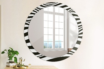 Round mirror decor Abstract wave