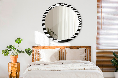 Round mirror decor Abstract wave