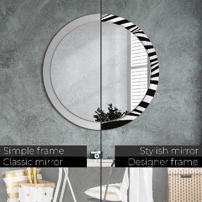 Round mirror decor Abstract wave