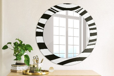 Round mirror decor Abstract wave