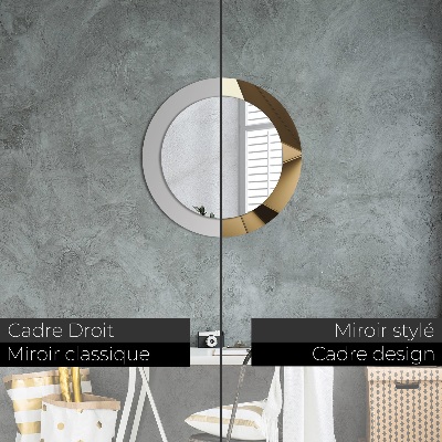 Round mirror decor Modern abstract