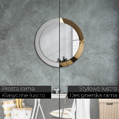 Round mirror decor Modern abstract