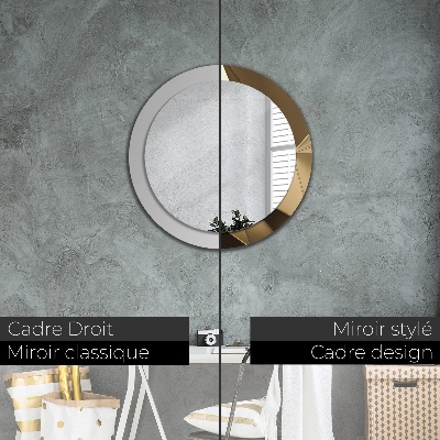 Round mirror decor Modern abstract