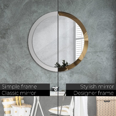 Round mirror decor Modern abstract