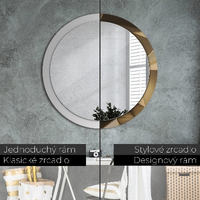 Round mirror decor Modern abstract