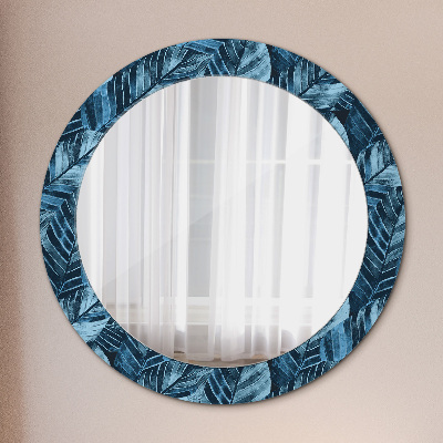 Round decorative wall mirror Jungle foliage