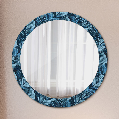 Round decorative wall mirror Jungle foliage