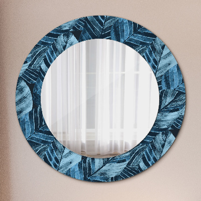 Round decorative wall mirror Jungle foliage