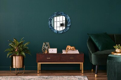 Round decorative wall mirror Jungle foliage