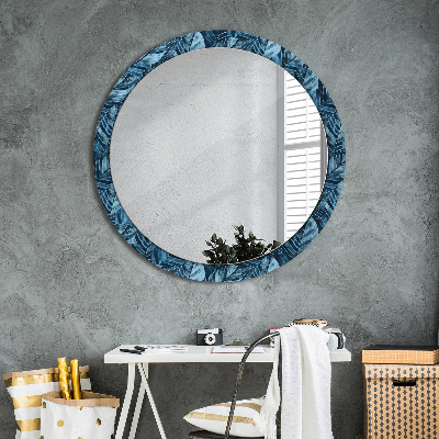 Round decorative wall mirror Jungle foliage