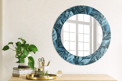 Round decorative wall mirror Jungle foliage