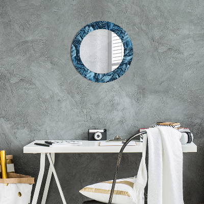 Round decorative wall mirror Jungle foliage